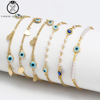 China Wholesale Cute YiXin Jewelry Devil's Eye Charm Bracelet Vacation Beach Jewelry Bracelet for sale