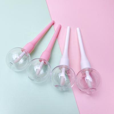 China JIE MEI Stock Cute Lollipop Shape 11ML Cosmetic Pink Lip Gloss Tube White Empty Kids Kids Style Makeup Lip Gloss Bottle Wholesale for sale