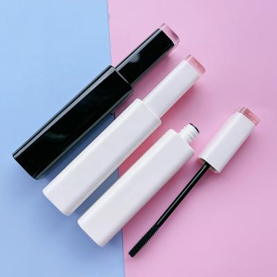 China JIE MEI Stock Factory Price Shiny Large Capacity Square Eyelash Serum Tube Packaging 35ML Cosmetic Mascara Black White Empty Plastic Bottle for sale