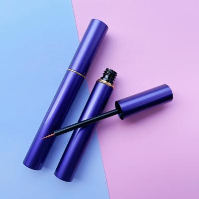 China Wholesale JIE MEI Stock MOQ 100PCS Round Eyelash Serum Container Color Bright Blue Empty Aluminum Tube Cosmetic Eyeliner 5ml For Makeup for sale