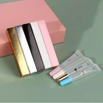 China JIE MEI Stock MOQ 100PCS Materials Materials JIE MEI Stock MOQ 100PCS Black Recycled Black Paper Lip Gloss Boxes Logo Paper Boxes For Makeup Custom Made for sale