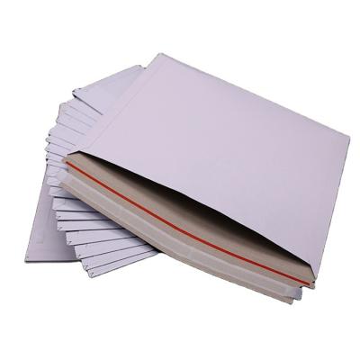 China High Quality Custom Cardboard Business Envelope Logo Printed Shipping Mailing White Kraft Paper Packaging Mailing Rigid Paper Envelopes for sale