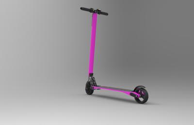 China Pink Stand UP Folding Electric Scooter Light Weight Battery Powered for sale