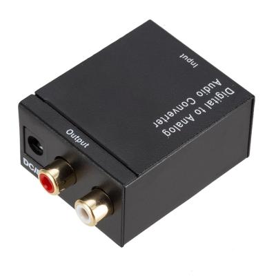 China Metal Digital-to-Analog Converter Toslink Optical Fiber Coaxial Signal to RCA R/L Audio SPDIF ATV DAC Amplifier Decoder for sale