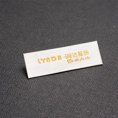 China Hot Selling Washable Clothes Labels Clothing Label Manufacturer Neck Woven Custom Garment Labels for sale