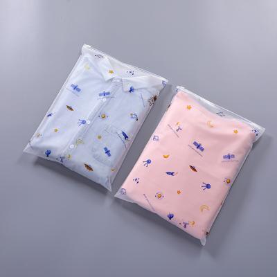 China Waterproof Custom Matte / Frosted Plastic Clothing Packaging Zipper Bag for sale