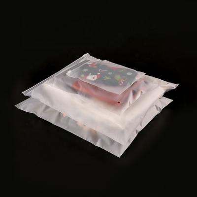 China Waterproof custom matte eva ziplock bags for clothes packaging zippers bags for clothes zipper slider frosted plastic bag for hoodies for sale