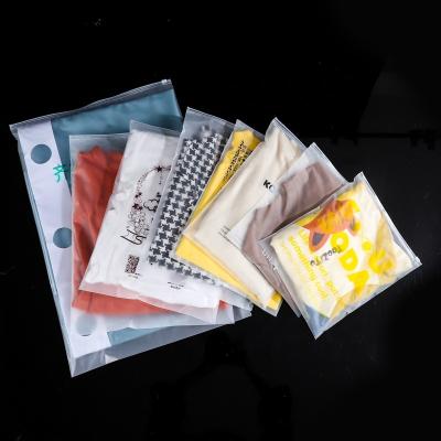 China Waterproof Custom Frosted Clothes T-shirt Swimwear Plastic Packaging Zipper Bag for sale