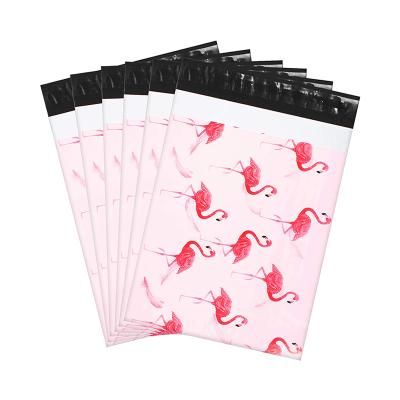 China Waterproof Poly Mailer Envelope Stock Mailing Bag With Beautiful Flowers For Packing Clothes for sale