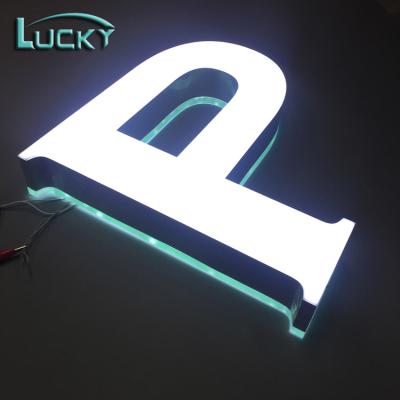 China Cheaper Buildings Channel Fontlit Aluminum Letter And Backlit Letter Acrylic Signs White Lights Letters for sale