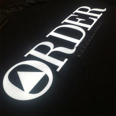 China Front Lit Sign Hot Aluminum Store Buildings Letters Exterior Wall Customized Logo Signs Channel Letters For Sale for sale