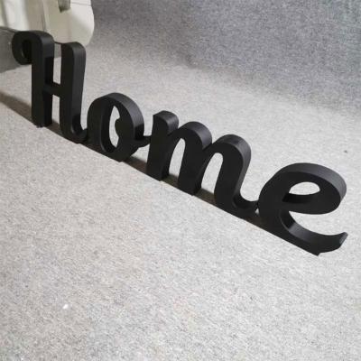 China Decoration Matt black stype 3d stainless steel letter sign painting customized metal sign for advertising for sale