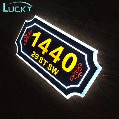 China Buildings office signs! Department Logo Sliver Illuminated Door Plate Long Lasting License Plate Metal for sale