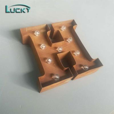 China Rustic Buildings Battery Energy Saving Iron Marquee Letter for sale