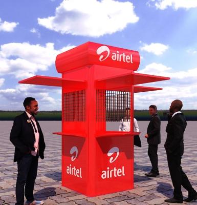 China Airtel Modern Metal Outdoor Kiosk for sale