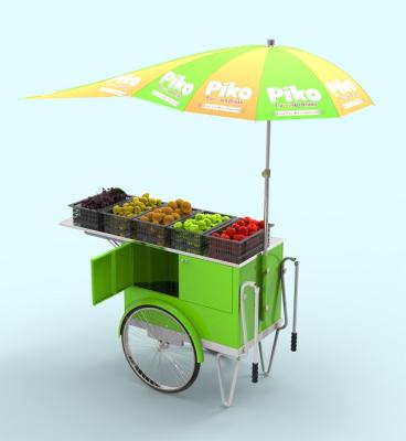 China Outdoor Commercial Catering Metal Folding Fruit Vending Cart for sale