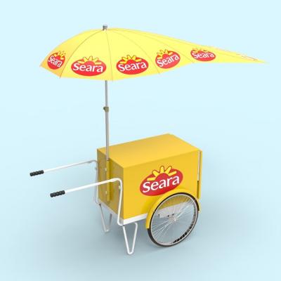 China Outdoor Food Hand Pushing Vending Cart Cart for sale