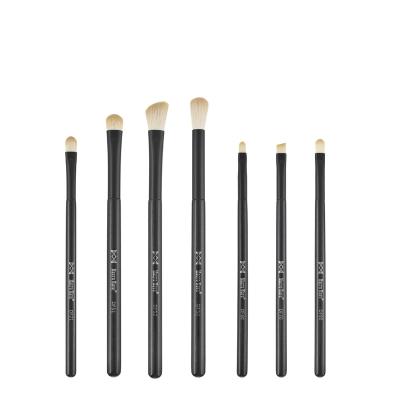 China Premium Starry Black Wooden Face Handle Eyeshadow&Eyeliner Brush Makeup Brush Set for sale