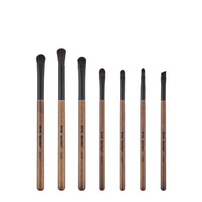 China Face Walnut Synthetic Wood Handle Eyeshadow&Eyeliner Cosmetic Makeup Brush 12 Pieces Set for sale