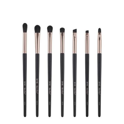 China Premium Rose Gold Wooden Handle Cosmetic face the set brush blender/eyeshadow/blending/eyeliner brush for sale