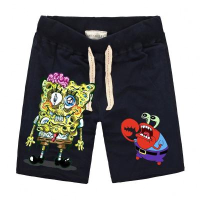 China Anti-Wrinkle Cotton Comics Shorts Outdoor Cartoons Basketball Sports Fitness Short Stripes Cartoon Abbreviations Men for sale