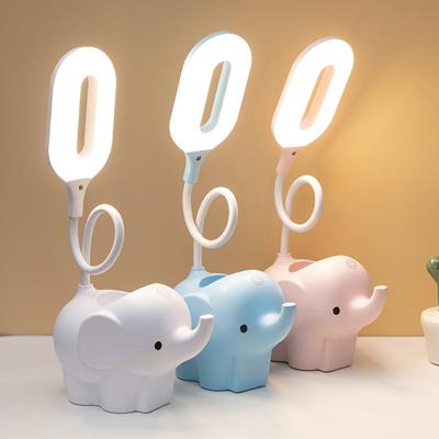 China Creative Push Button ABS Push Button Student Desk Study Led Table Lamp Desk with Touch to Switch Light Source for sale