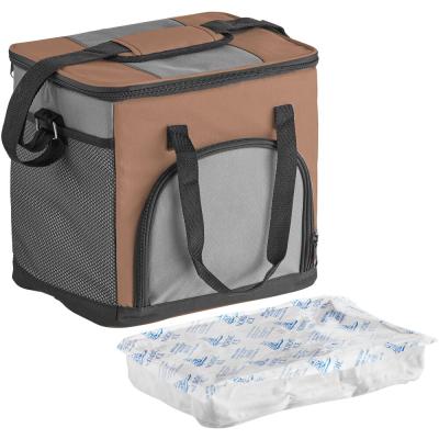 China Ederbou Brown Small Waterproof Insulated Soft Cooler Bag With Shoulder Strap (Holds 24 Boxes) for sale