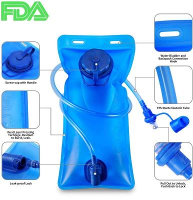 China Hydration Pack TPU Hydration Bladder Water Bag For Recycling Working With Silicon Mouthpiece for sale