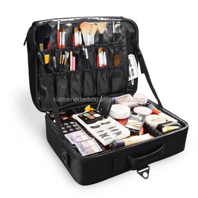 China Japan Style Professional Large Cosmetic Bag Travel Makeup Organizer Case Box for sale