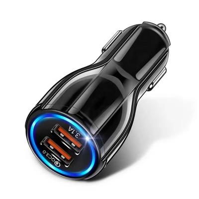 China Smart Mobile Phone Car Charger 12v-24v 3.1a Output Dual Usb Car Charging Adapter For Samsung For Iphone for sale