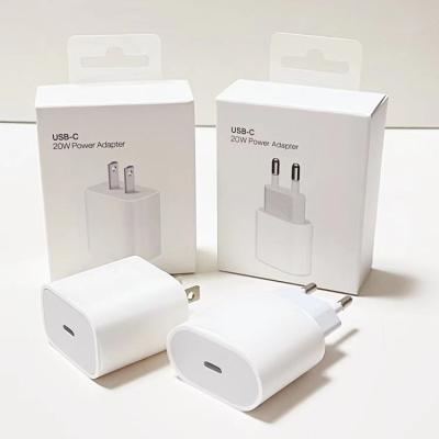 China Mobile Phone US/EU Plug Palladium 20W Wall Charger USB C 20W Power Fast Charging Adapter For Iphone 13 Charger for sale