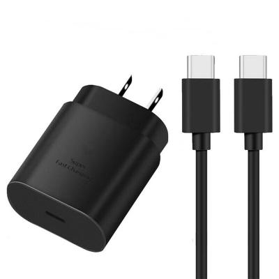 China Mobile Phone Factory Wholesale 25w PD Usb C Fast Charger For Samsung Original Us Plug Power Adapter for sale