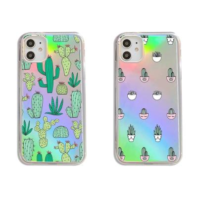 China Anti-drop For iphone 11/12 pro 11Pro/12Pro mini 7 max 8 plus case for iphone X XR cute cactus plants phone case cover for sale