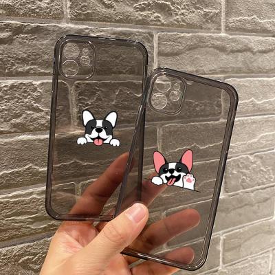 China Anti-drop for iPhone 12 11 pro mini 7 max 8 plus case for iPhone X XR XS Max cute French dog phone cases cover for sale