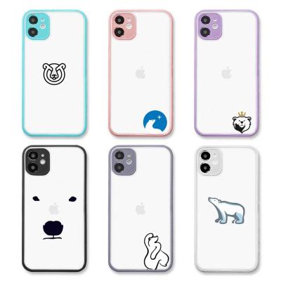 China Anti-drop for iphone 11/12 pro mini 7 max 8 plus cases for iphone X XR XS max bear transparent phone cases covers for sale