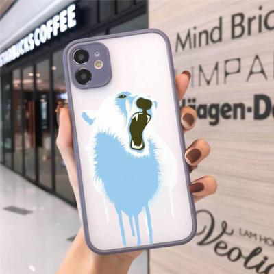 China Anti-drop for iphone 11/12 pro mini 7 max 8 plus cases for iphone X XR XS max bear transparent phone cases covers for sale