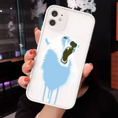 China Anti-drop for iphone 11/12 pro mini 7 max 8 plus cases for iphone X XR XS max bear transparent phone cases covers for sale