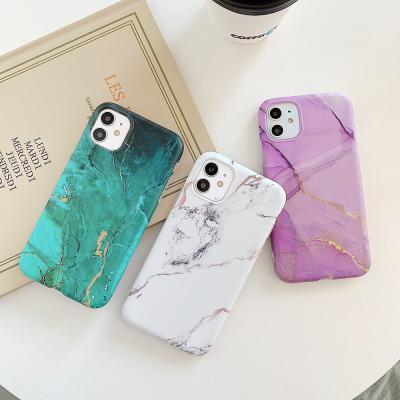 China 2022 Shockproof New IMD Geometric Stripe Printed Luxury Gold Cell Phone Cover For iPhone 13 11 Phone 12 Marble Case for sale