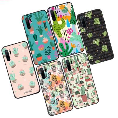 China Anti-drop For Huawei P30 Lite P20 Pro P30/P40 Case For Huawei Y9 2019 Mate 20/30 Lite nova 3I Cute Abstract Cactus Art Phone Cases for sale