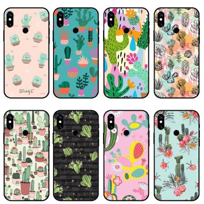 China Anti-drop For Xiaomi 11 10 pro 9 Se 8 Lite 6X Case For Redmi Note 5 7/8/6 pro 9 pro K30/20 Maximum cute abstract cactus Art Phone Cases Cover for sale