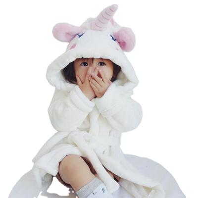 China Keep Warm Animal Kids Bathrobe Romper Baby Sleepwear Pajamas Baby Girls 3D Flannel Long Robes Kids Home Wear for sale