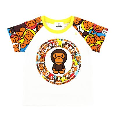 China New Cartoon QUICK DRY Short Sheer T-shirt Cotton Sleeve Summer for sale