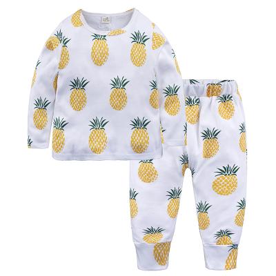 China Breathable Kids Pajamas Kids Pattern Cotton Pajamas Sets Boys Girls Long Sleeves Sleepwear for sale