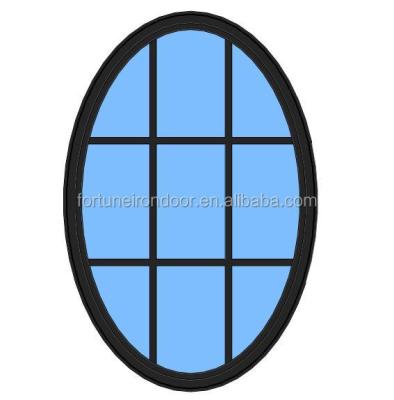 China Fixed Oval Thermal Break China Glass Window Made In Modern Steel Door Factory for sale