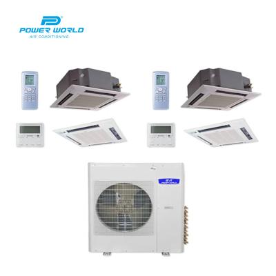 China Hotels POWER WORLD Convertible Decorative Ceiling Exposed Type Cooled Water Fan Coil Unit Cassette Air Conditioner VRF for sale