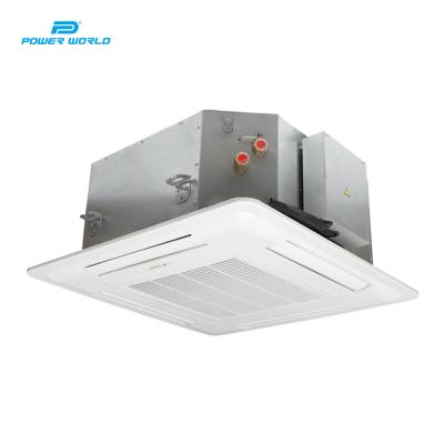 China Hotels POWER WORLD Cassette Air Cooler Convertible Decorative Ceiling Exposed Type Cooled Water Fan Coil Unit Cassette Air Conditioner for sale