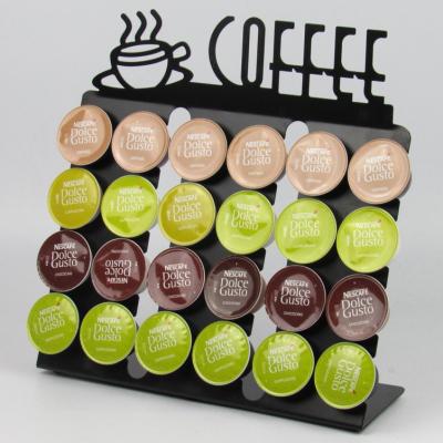 China New Design Sustainable Dolce Enthusiasm 24pcs Coffee Capsule Pod Storage Rack for sale