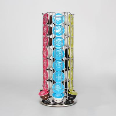 China 48 Coffee Pod Capsule Tower Stand Holder Sustainable Rotating Rotating Stand For Dolce Enthusiasm for sale