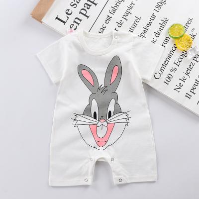 China Breathable Wholesale Newborn Babies Boys Clothes Short Sleeve Cotton Body Baby Romper for sale