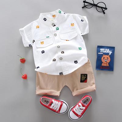 China Cotton 1-4 Year Old Casual Series Cartoon Baby Dinosaur Summer Two-Piece Suit for sale